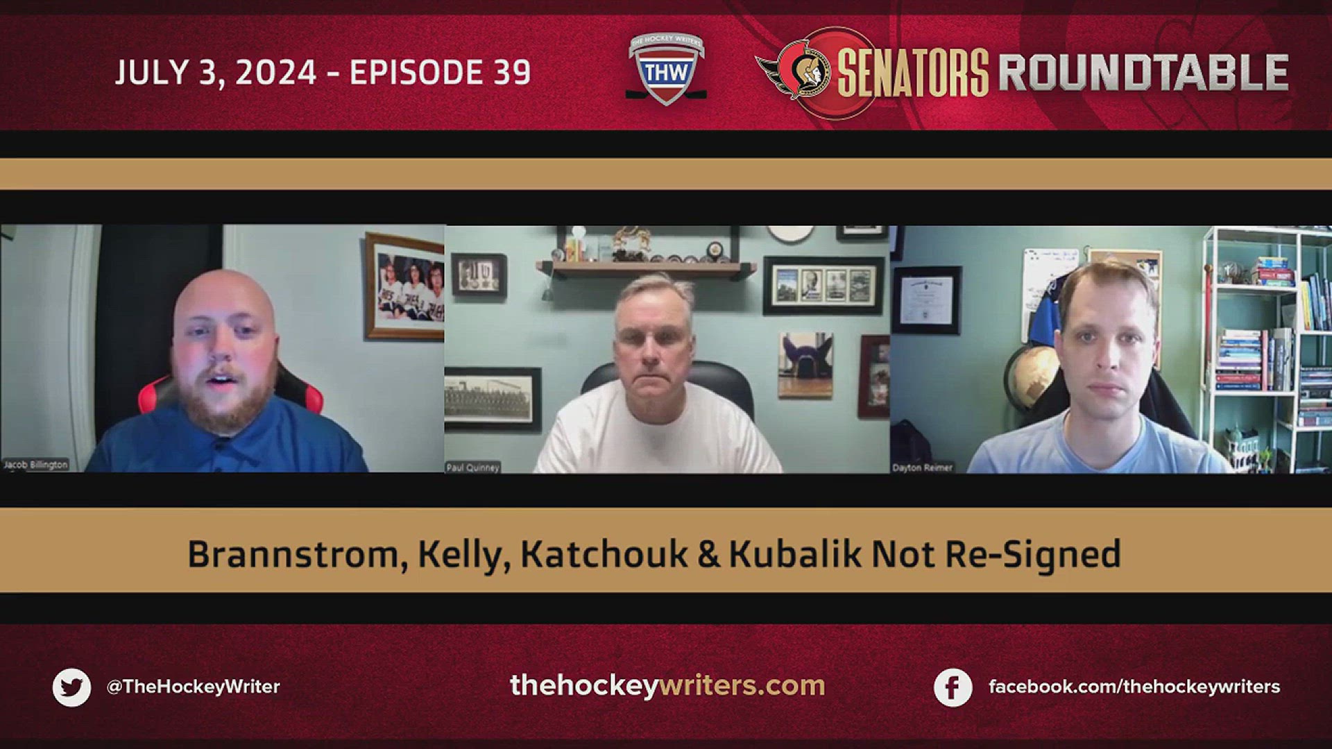 'Video thumbnail for Senators Decide Not to Re-Sign Brannstrom, Kubalik, Kelly and Katchouk'