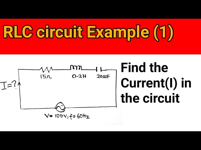 Video thumbnail for RLC circuit: Finding the current of the circuit #educationfoundationtutorials #electricity#accircuit