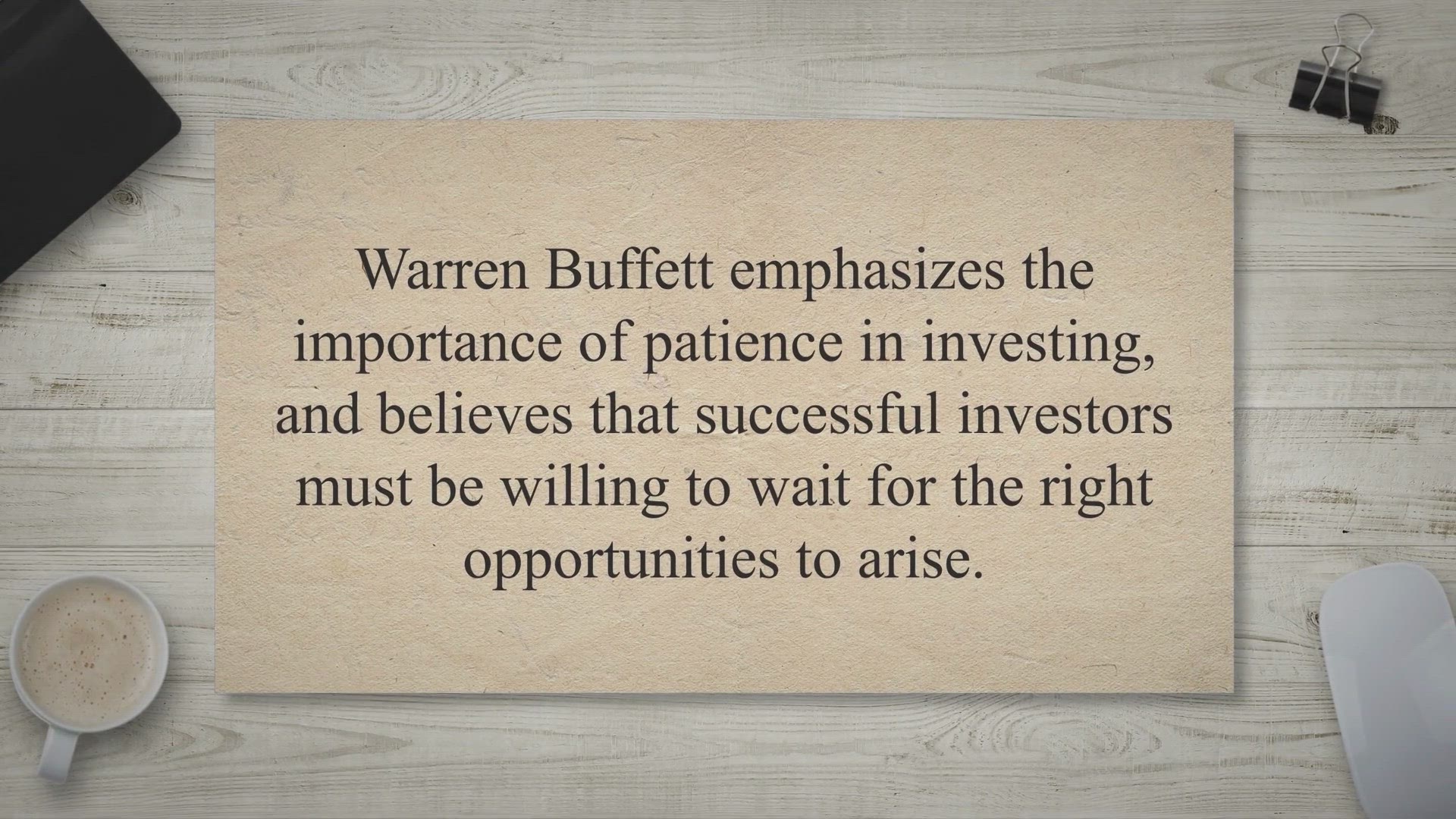 'Video thumbnail for Warren Buffett on the Importance of Patience:'