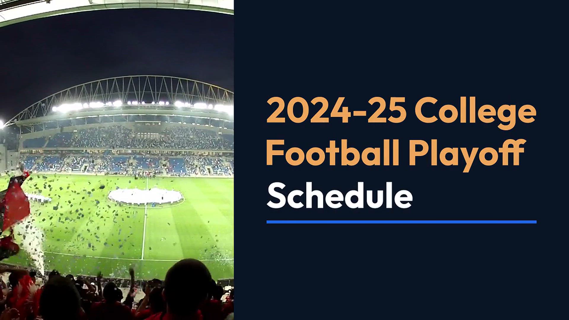 'Video thumbnail for 2024-25 College Football Playoff Schedule: Dates, TV Channels & Host Sites Revealed!'