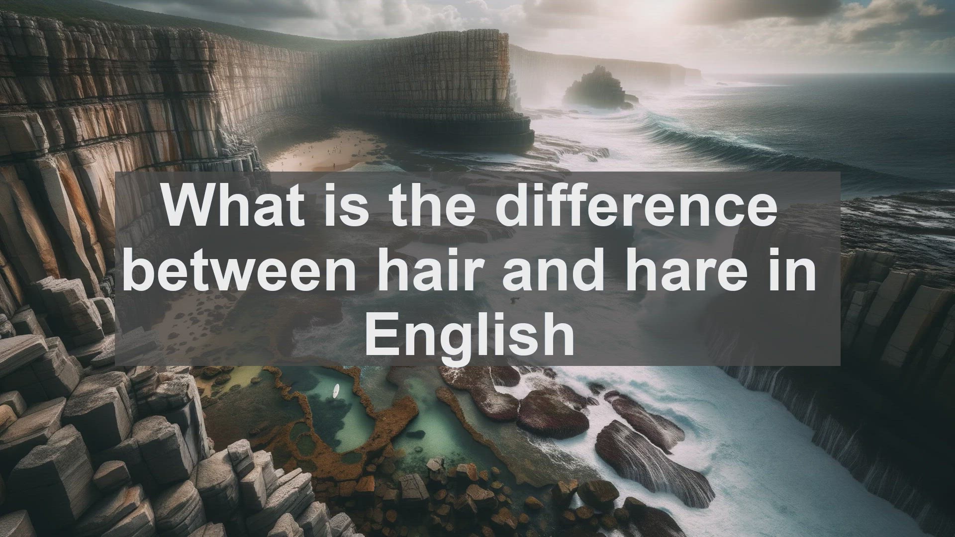 'Video thumbnail for What is the difference between hair and hare in English?'