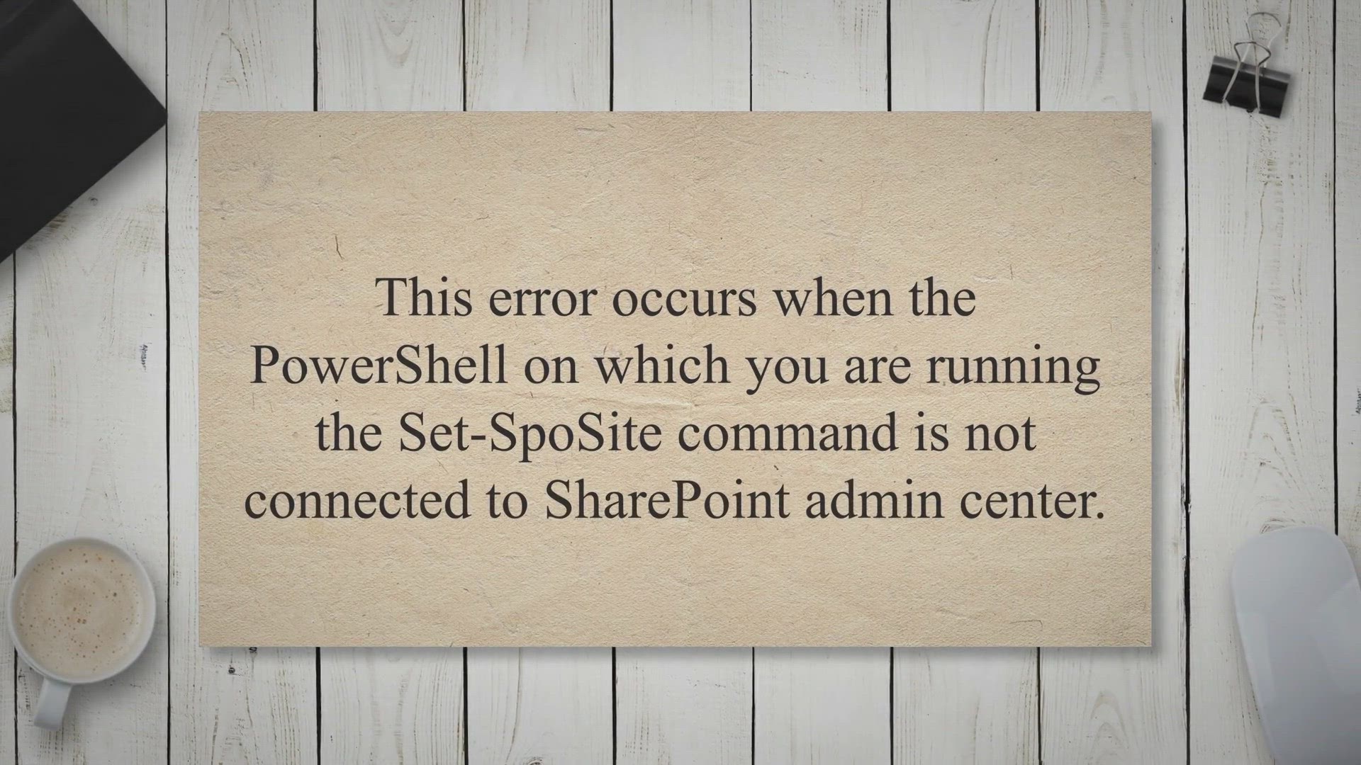 Video thumbnail for Fix The term Set-SPOSite is not recognized Error