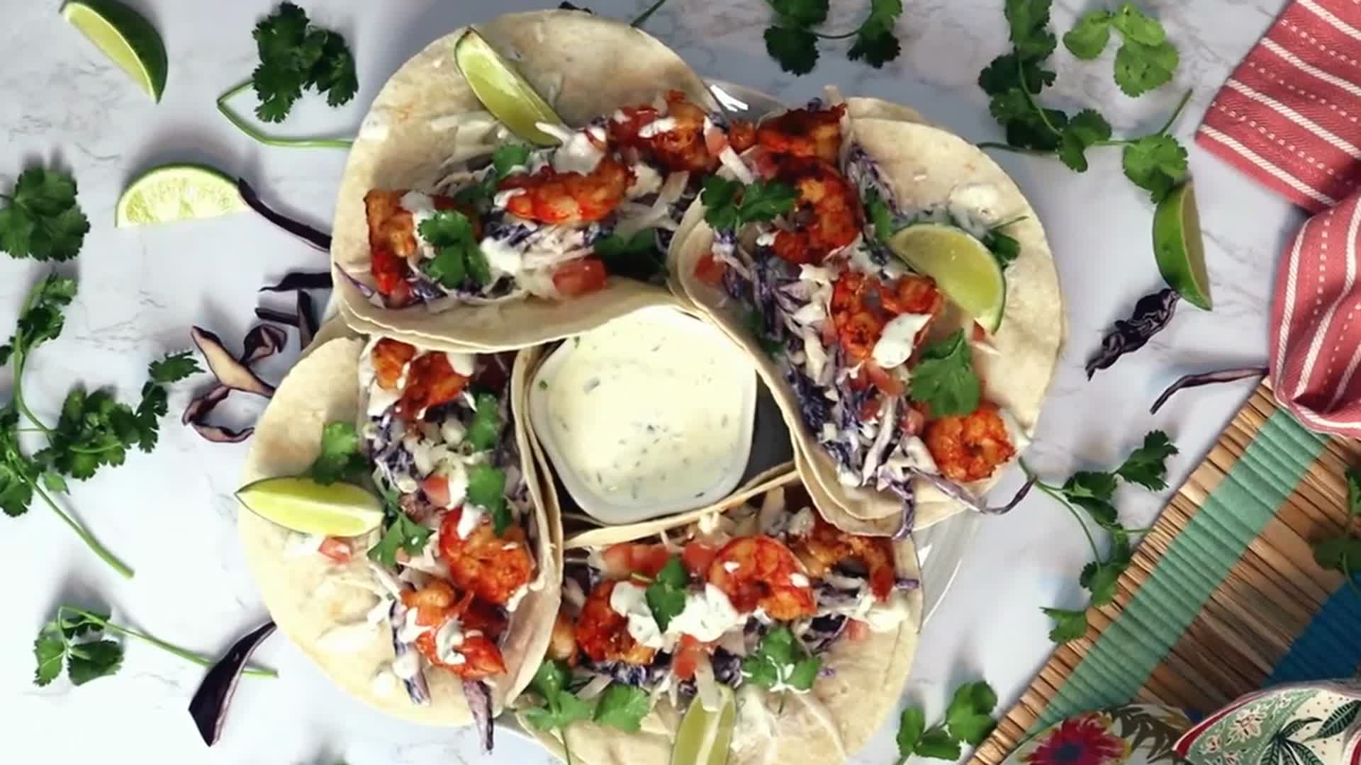 Video thumbnail for Shrimp Tacos Recipe