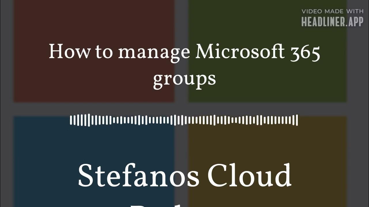 'Video thumbnail for Stefanos Cloud Podcast - How to manage Microsoft 365 groups'