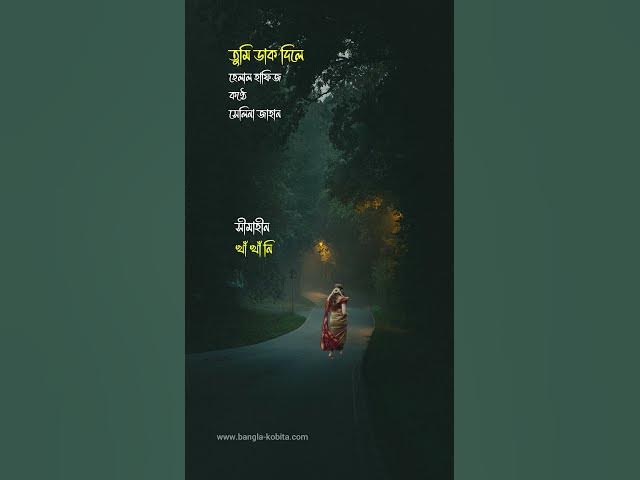 Video thumbnail for তুমি ডাক দিলে  I   হেলাল হাফিজ  I  আবৃত্তি- সেলিনা জাহান