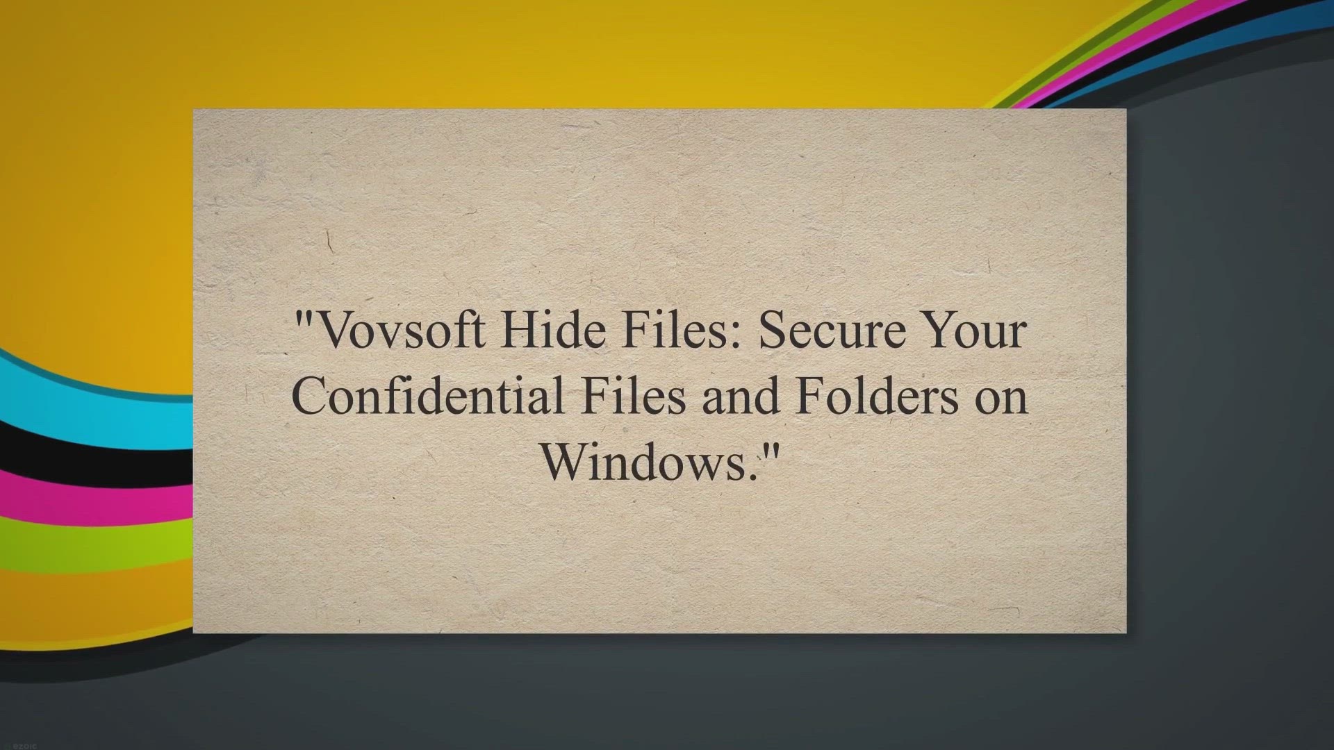 'Video thumbnail for Protect Your Files with Vovsoft Hide Files – Free License for Folder Locker App on Windows'