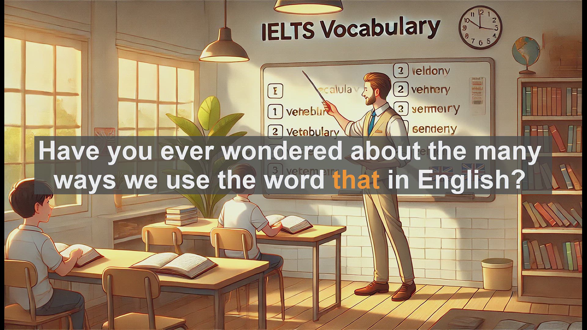 'Video thumbnail for 2500 Must Know IELTS 5.5 Vocabulary - Understanding 'That': A Key Word for IELTS Success'