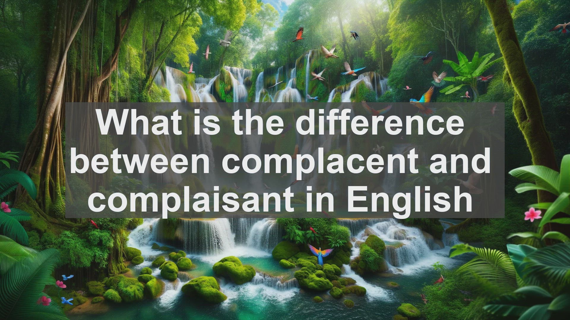 'Video thumbnail for What is the difference between complacent and complaisant in English?'
