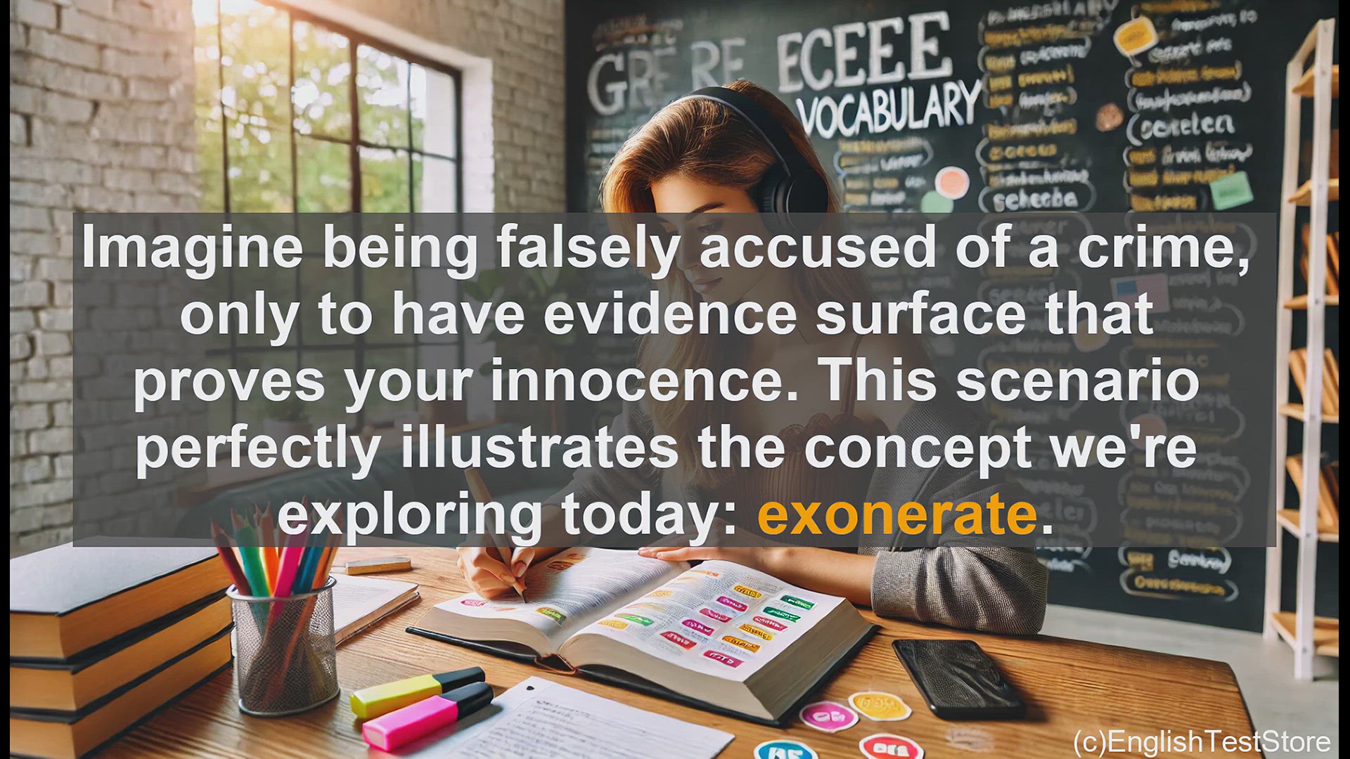 'Video thumbnail for GRE Vocabulary Lesson: Exonerate - Clearing the Innocent'