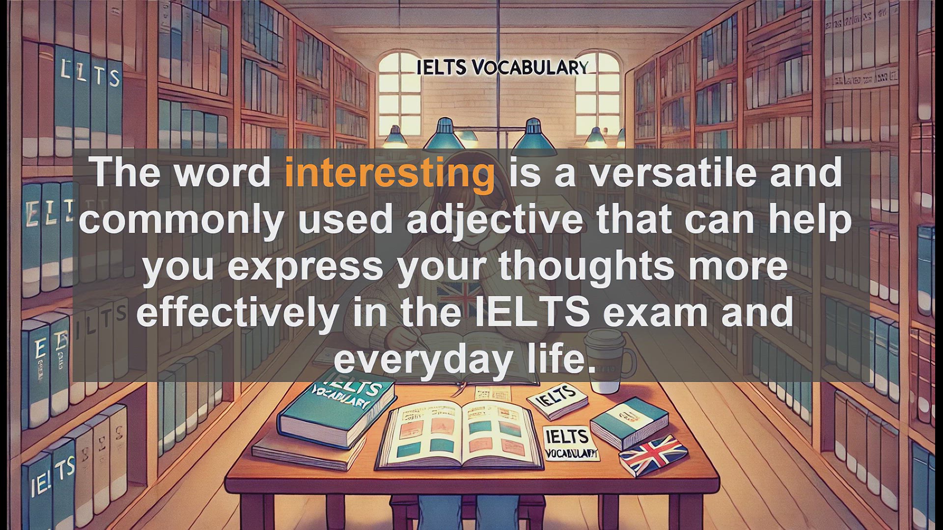'Video thumbnail for 2500 Must Know IELTS 5.5 Vocabulary - How to Use 'Interesting' in IELTS and Daily Life'