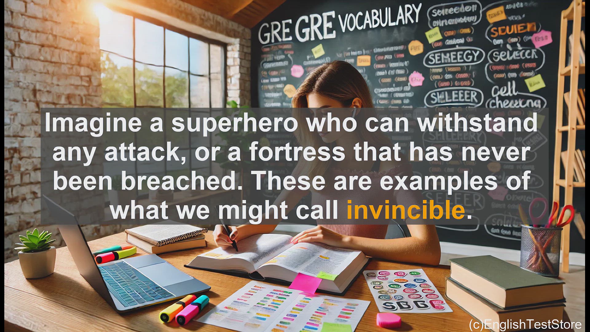'Video thumbnail for GRE Vocabulary Lesson: Exploring the Powerful Word 'Invincible''