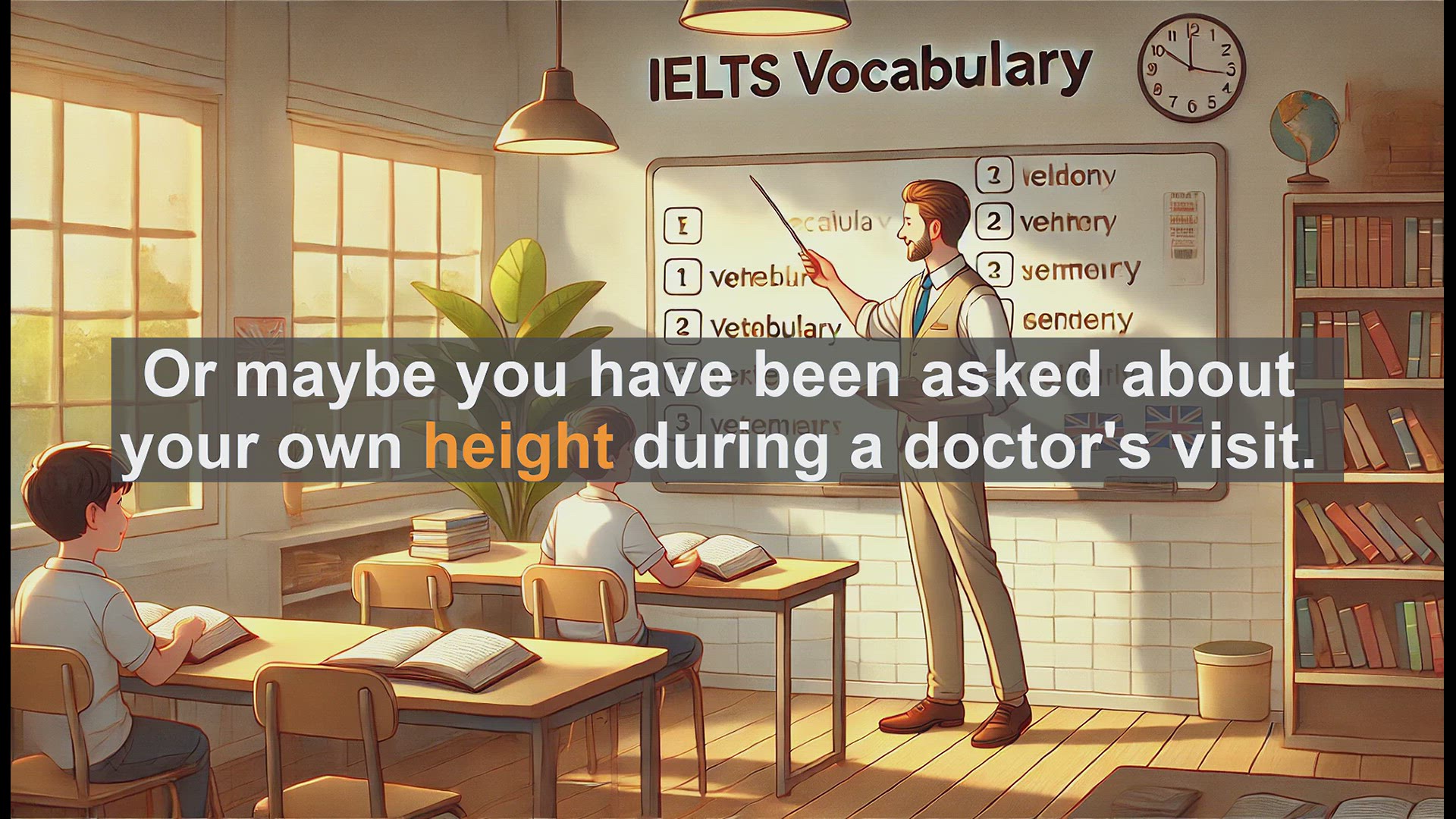 'Video thumbnail for 2500 Must Know IELTS 5.5 Vocabulary - Understanding Height: A Key Measurement Word'
