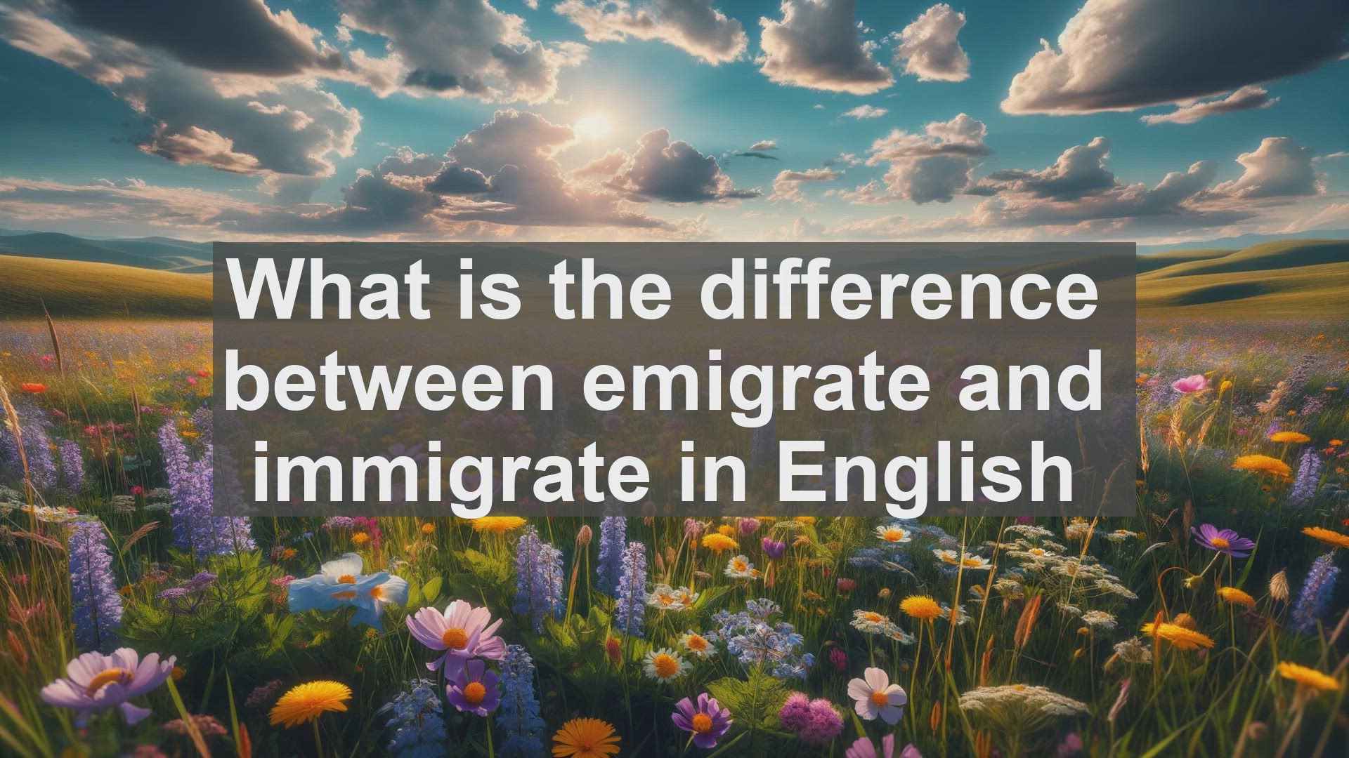 'Video thumbnail for What is the difference between emigrate and immigrate in English?'