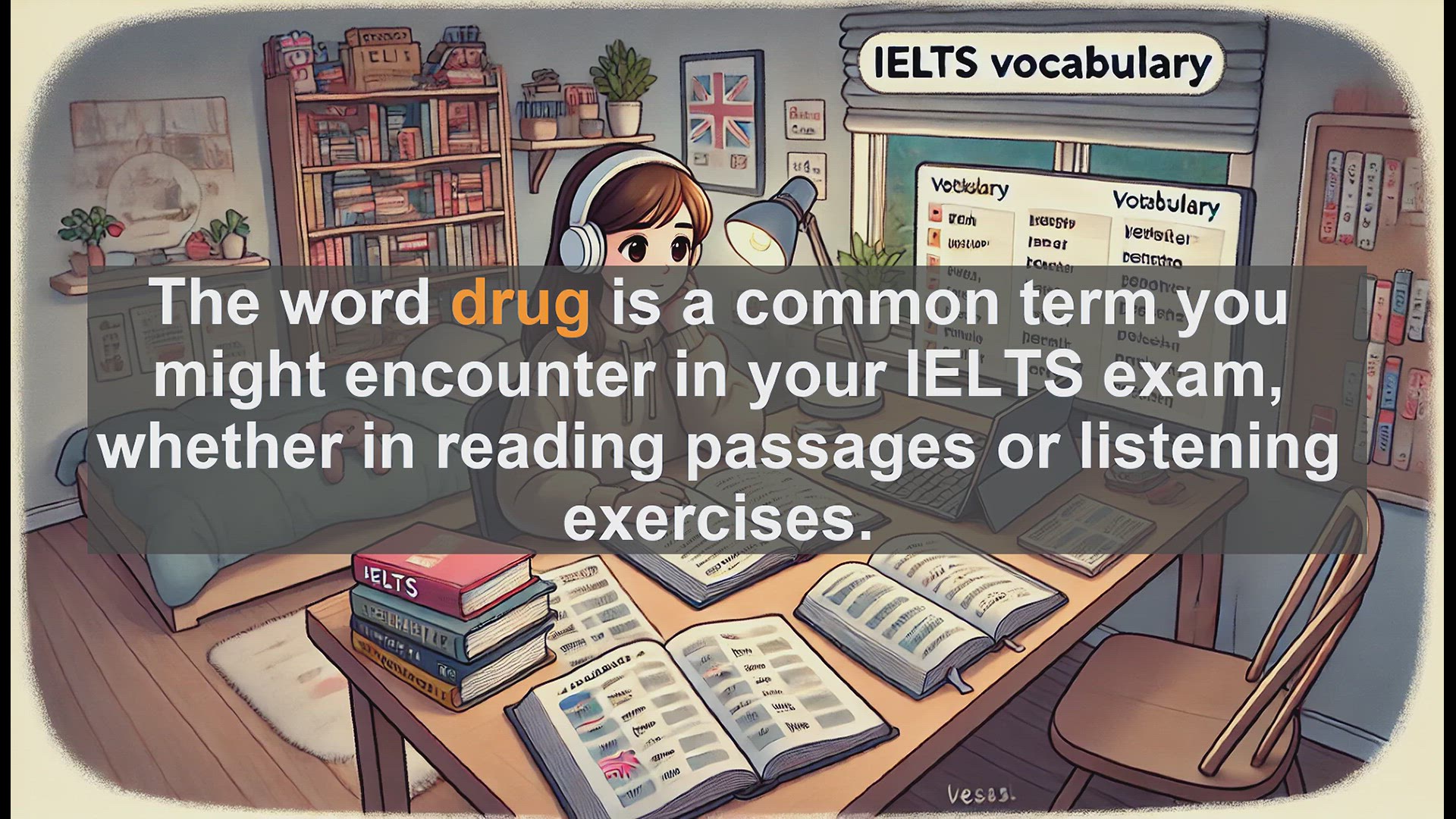 'Video thumbnail for 2500 Must Know IELTS 5.5 Vocabulary - IELTS Vocabulary: Understanding the Word 'Drug''