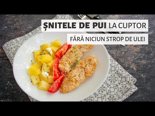 'Video thumbnail for Șnițele de pui la cuptor, fragede și delicioase. Fără niciun strop de ulei! | Bucate Aromate'
