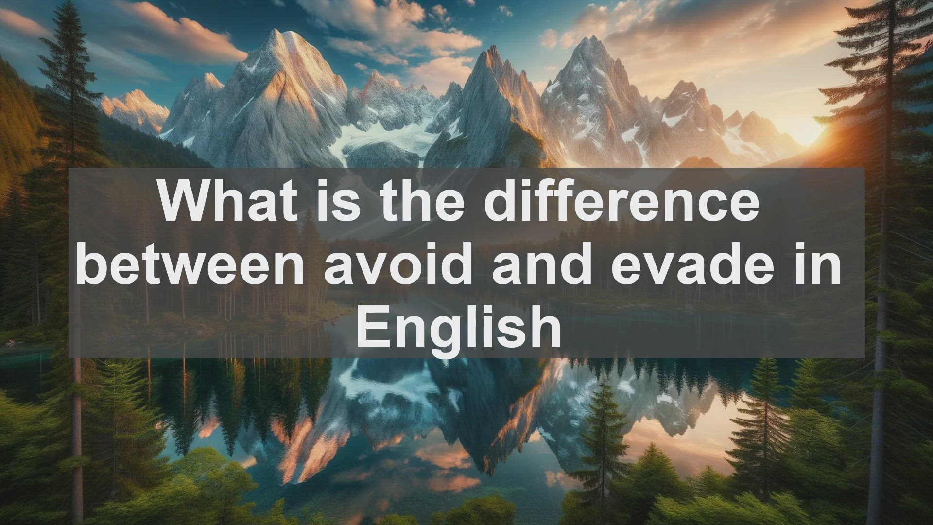 What is the difference between avoid and evade in English?
