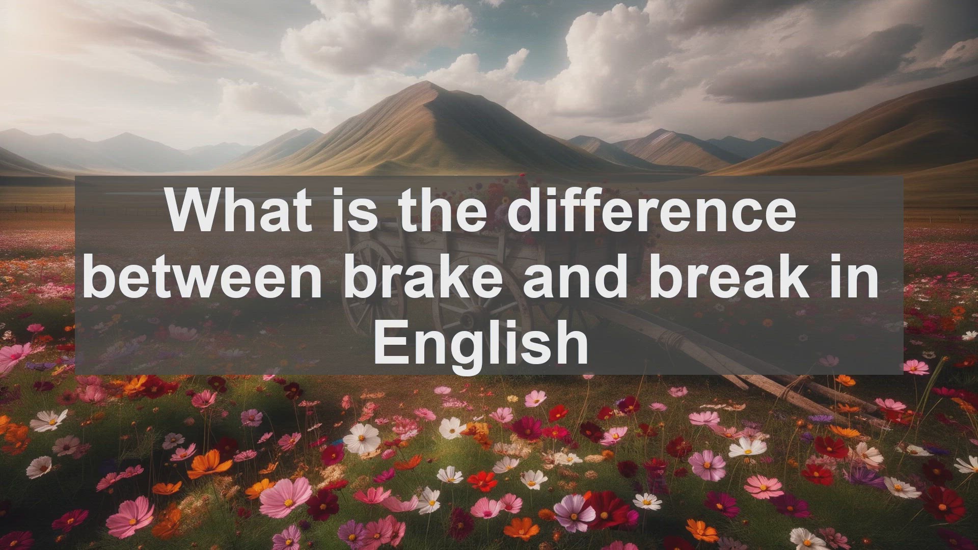 'Video thumbnail for What is the difference between brake and break in English?'