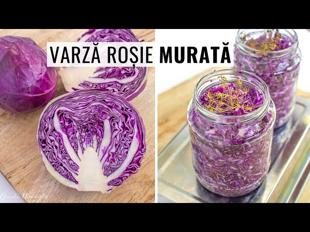 'Video thumbnail for Prima murătură pe care o pun în fiecare toamnă. Rețeta de varză roșie murată la borcan'
