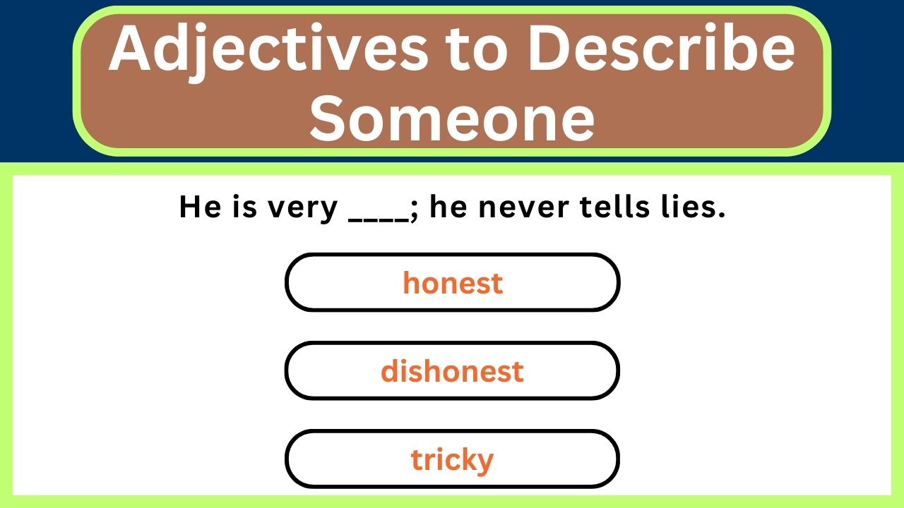 Video thumbnail for English Grammar Practice ||  Adjectives to Describe Someone || English Grammar Test