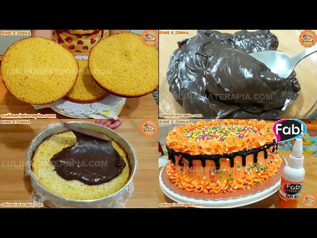 'Video thumbnail for Bolo de Cenoura Para Festas Das Crianças com Recheio de Chocolate e Cobertura de Chantininho'