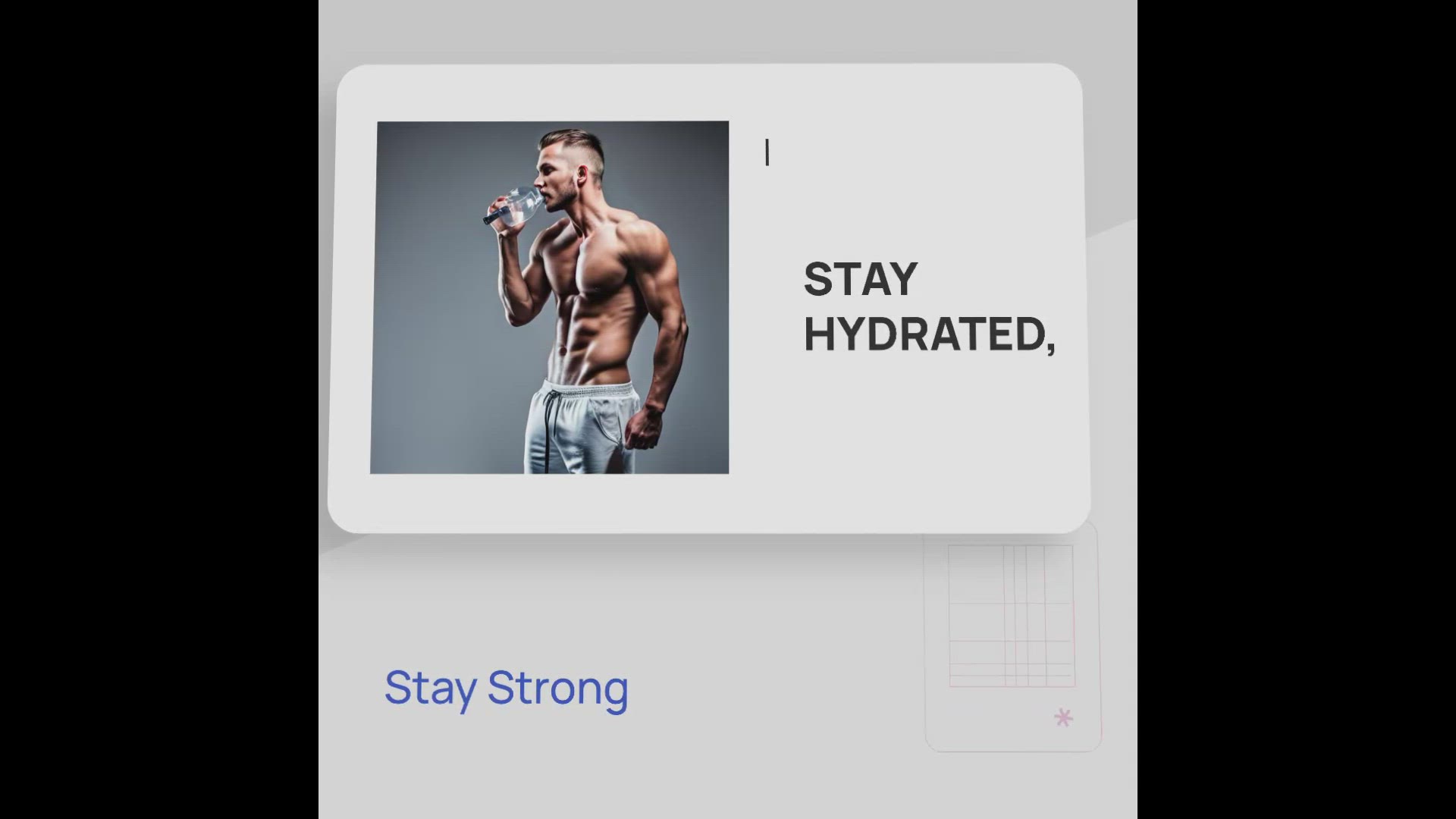 'Video thumbnail for Hydrated during workouts'