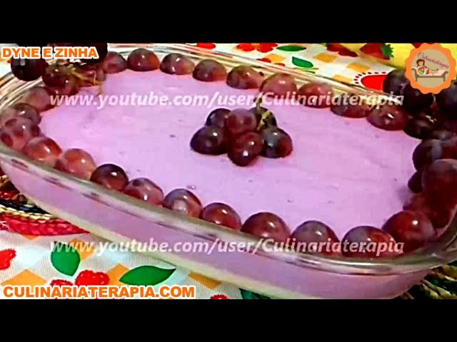 'Video thumbnail for Aprenda Como Fazer Sobremesa Creme Chinês de Uva Ensinado por Especialista da Culinária'