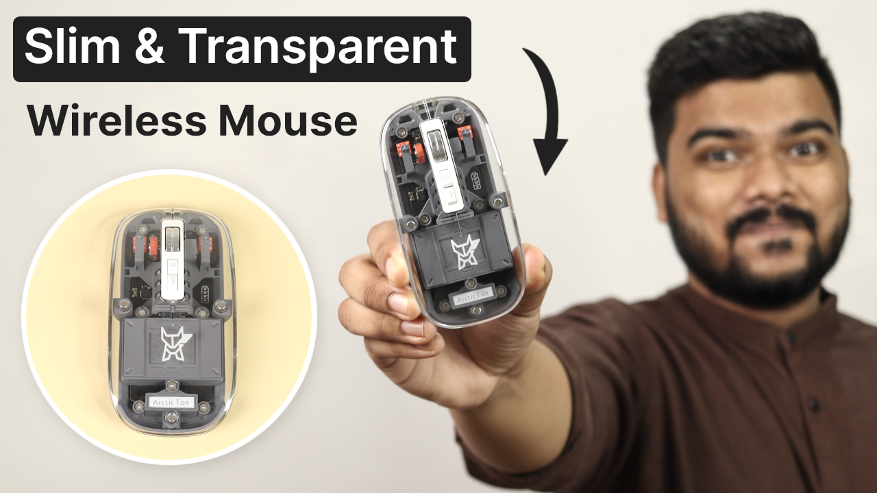 'Video thumbnail for Slim & Transparent Wireless Mouse | Arctic Fox Pureview Review'