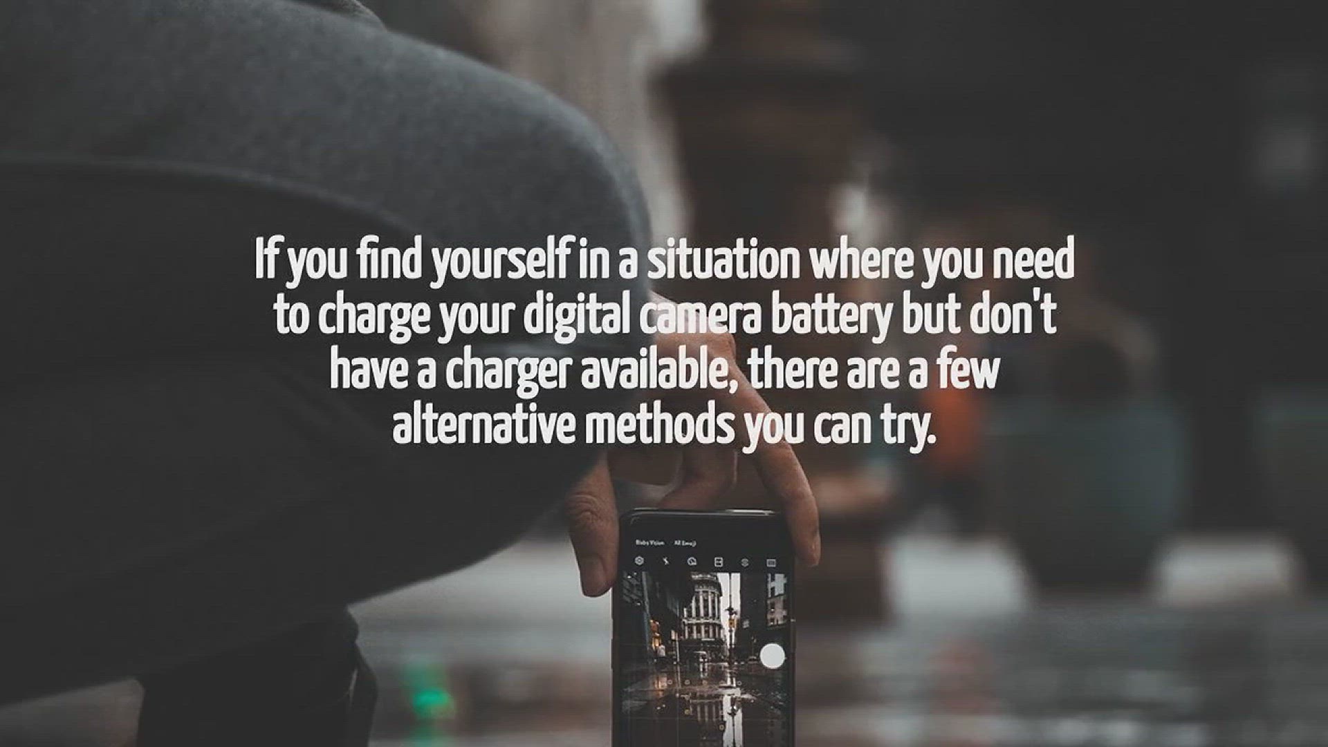 Video thumbnail for How To Charge Digital Camera Battery Without Charger