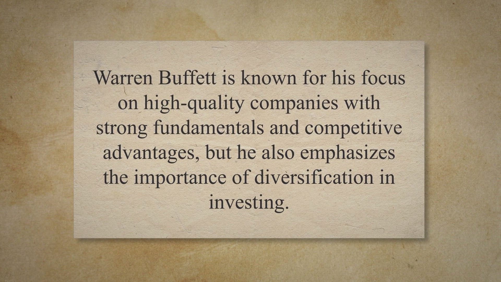 'Video thumbnail for The Buffett Portfolio: How to Diversify Your Investments:'