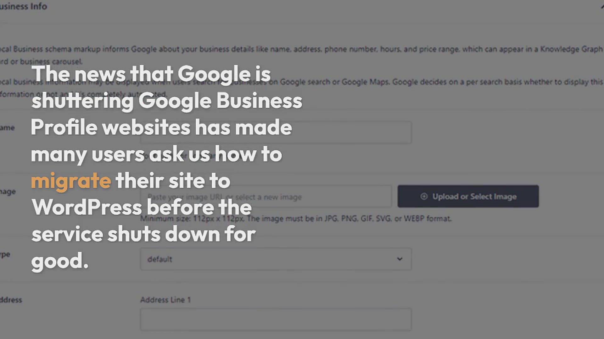'Video thumbnail for How to Migrate Google Business Profile Website to WordPress'