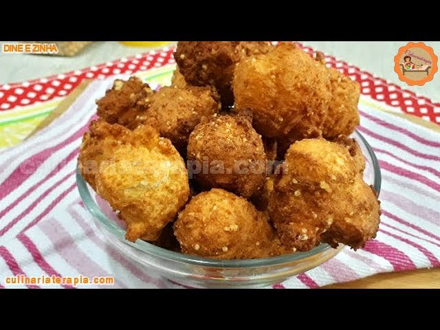 'Video thumbnail for Bolinho de Sol de Queijo, versão salgada do bolinho de chuva - Receita Fácil'