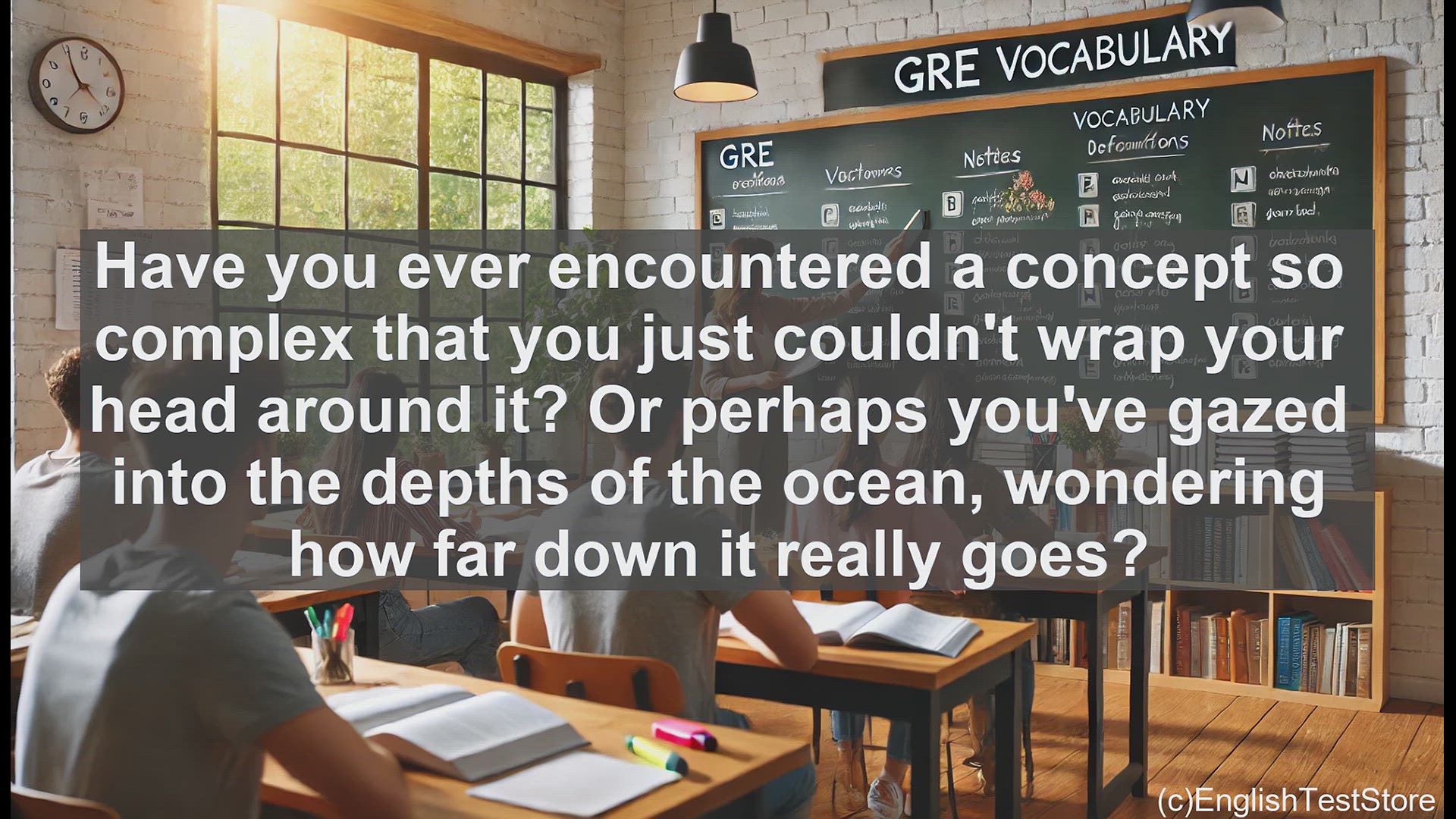 'Video thumbnail for GRE Vocabulary Lesson: Exploring the Depths of Understanding - Fathom'