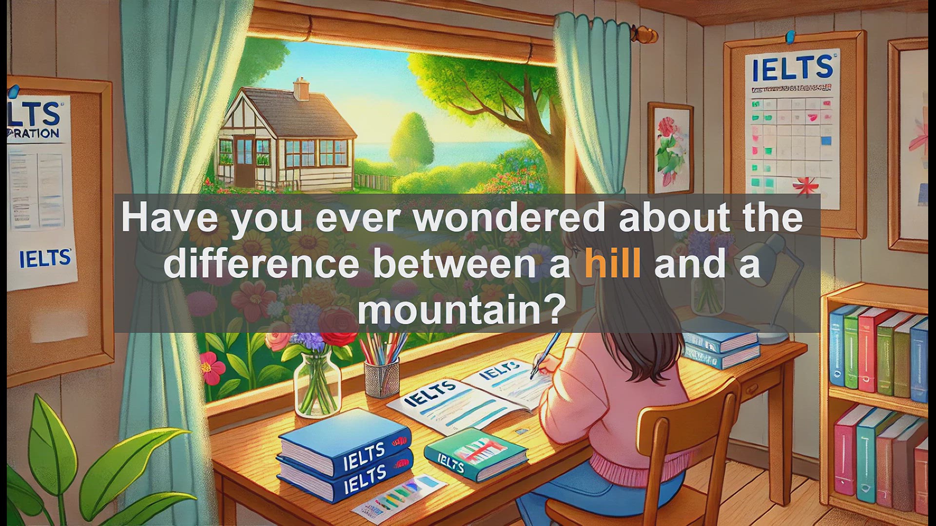 'Video thumbnail for 2500 Must Know IELTS 5.5 Vocabulary - What's a Hill? IELTS Vocabulary Explained'