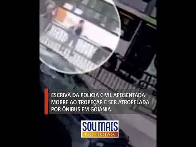 'Video thumbnail for Escrivã da Policia Civil aposentada morre após ser atropelada por ônibus em Goiânia'
