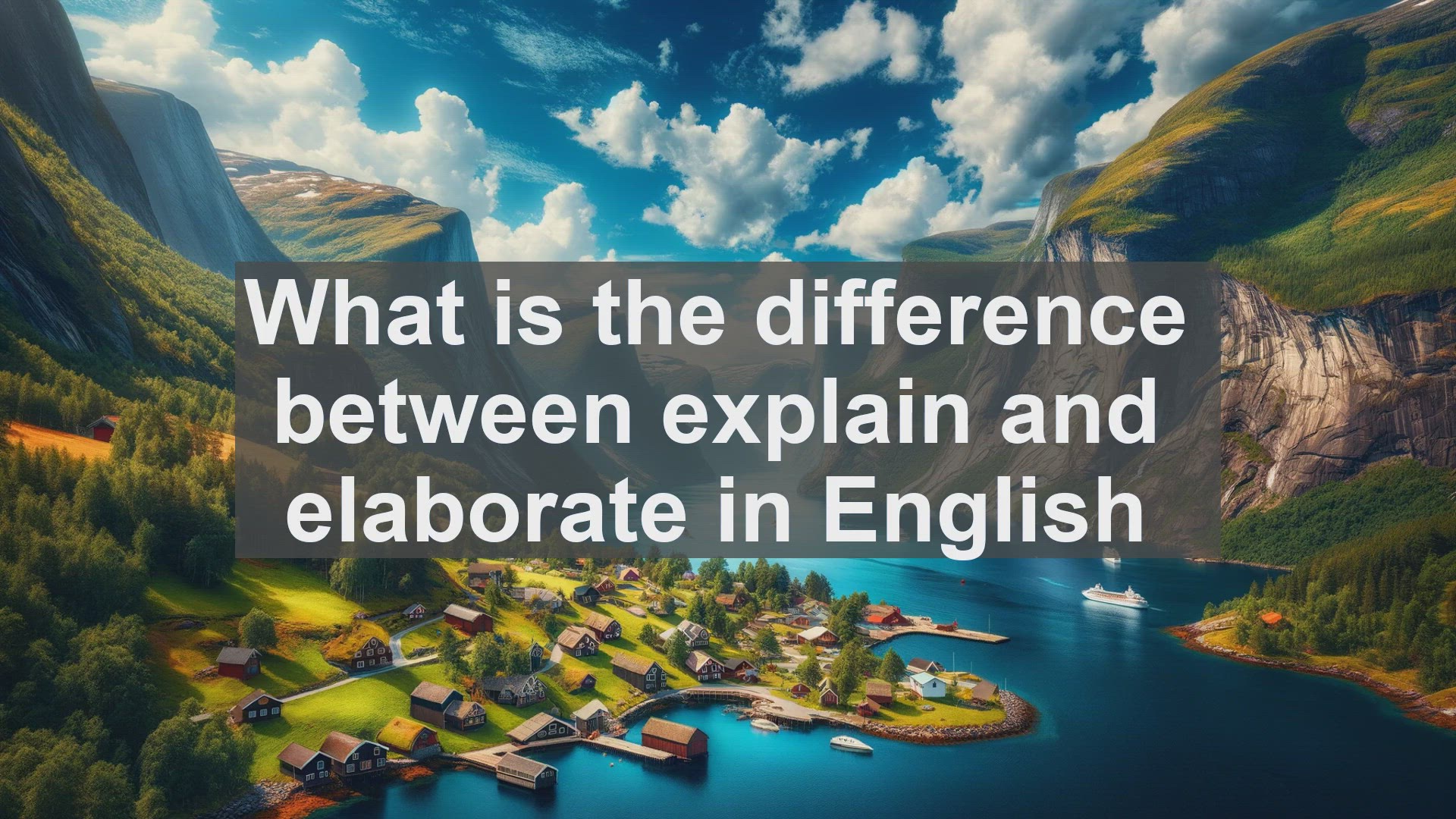 'Video thumbnail for What is the difference between explain and elaborate in English?'