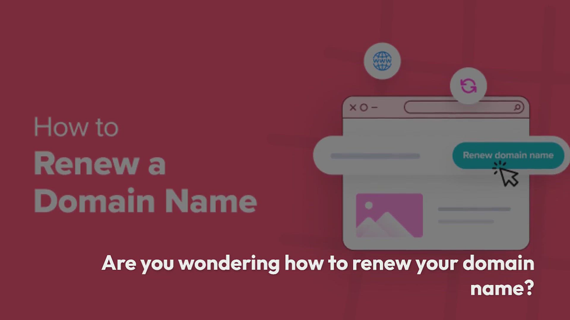 'Video thumbnail for How to Renew a Domain Name (All Major Hosting Registrars)'