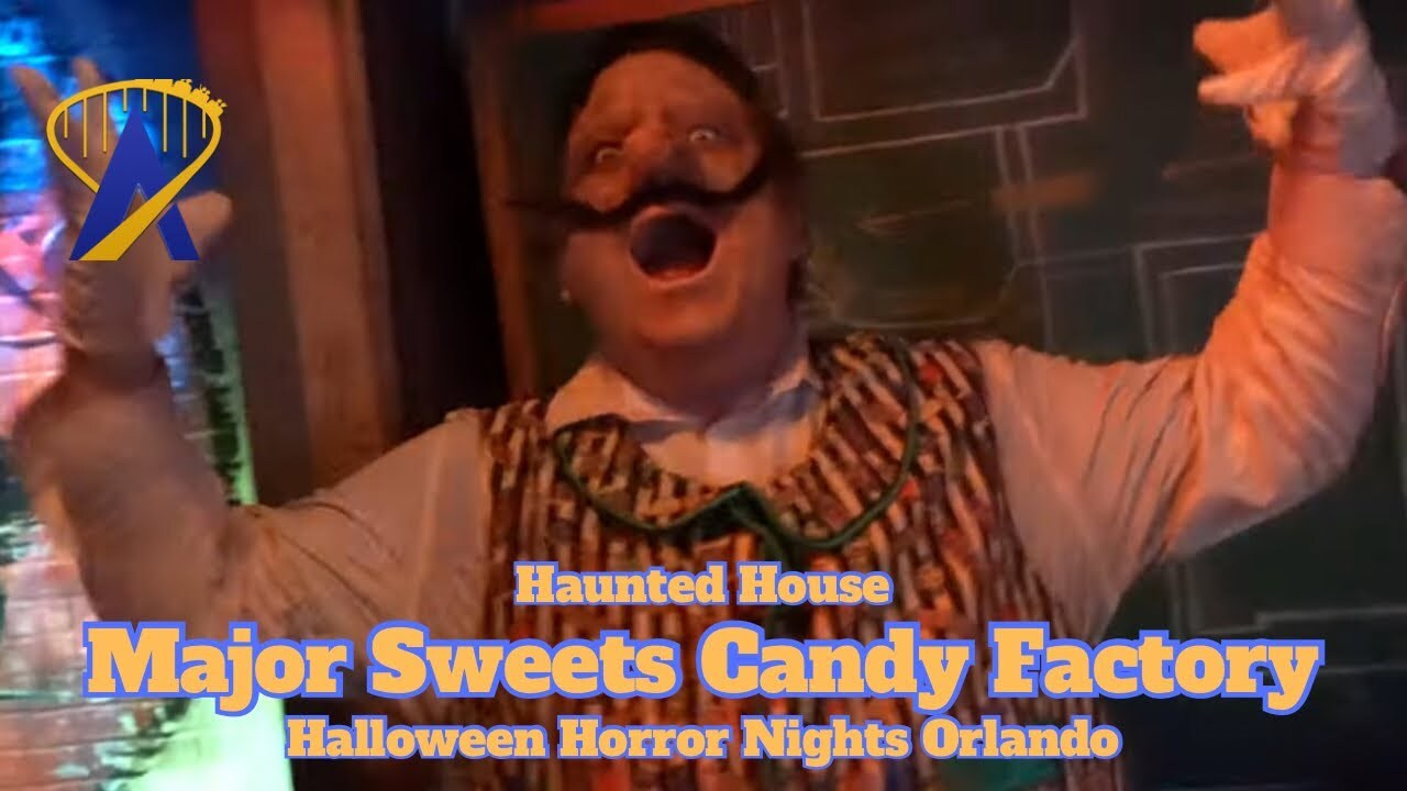 'Video thumbnail for Major Sweets Candy Factory Haunted House at Halloween Horror Nights Orlando 2024'