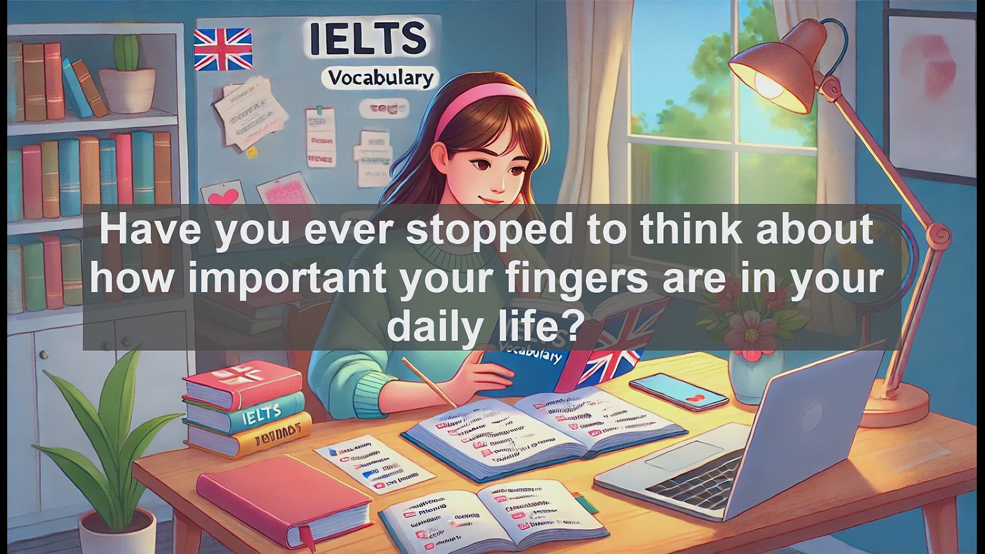 'Video thumbnail for 2500 Must Know IELTS 5.5 Vocabulary - Understanding 'Finger': Essential Body Vocabulary for IELTS'