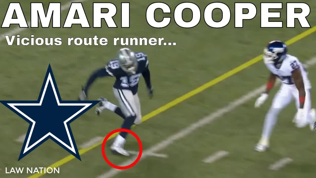 'Video thumbnail for law nation sports: amari cooper's route running analysis vs giants'