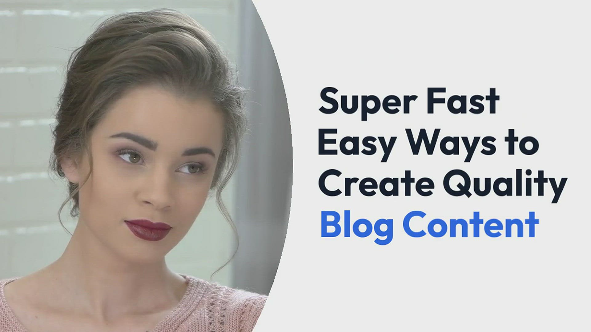 'Video thumbnail for 12 Super Fast Easy Ways to Create Quality Blog Content'
