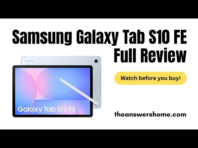 Video thumbnail for Samsung Galaxy Tab S10 FE Full Review - Best Budget Samsung Tablet for Creators? || theanswershome