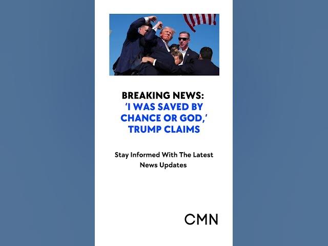'Video thumbnail for Trump Survives Assassination Attempt: Claims 'Saved by God' | Pennsylvania Rally Incident'