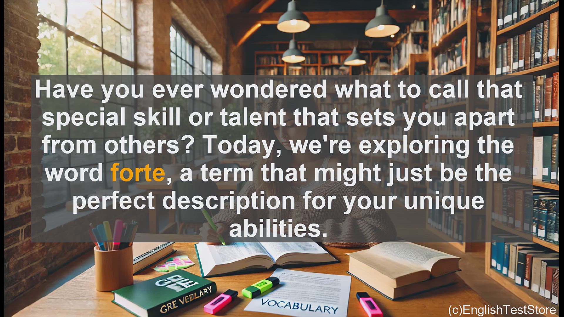 'Video thumbnail for GRE Vocabulary Lesson: Discovering Your Forte - Unlocking Your Unique Strengths'