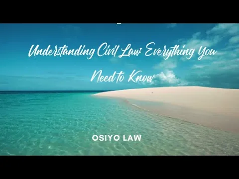 'Video thumbnail for Understanding Civil Law: Everything You Need to Know'