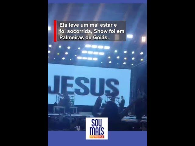 'Video thumbnail for Cantora gospel Isadora Pompeo desmaia durante show em Goiás.'