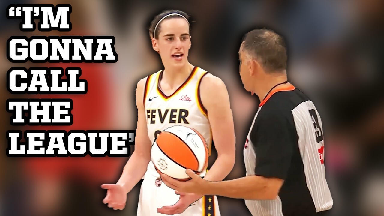 Video thumbnail for Caitlin Clark threatens to call the WNBA league office on this referee, a breakdown