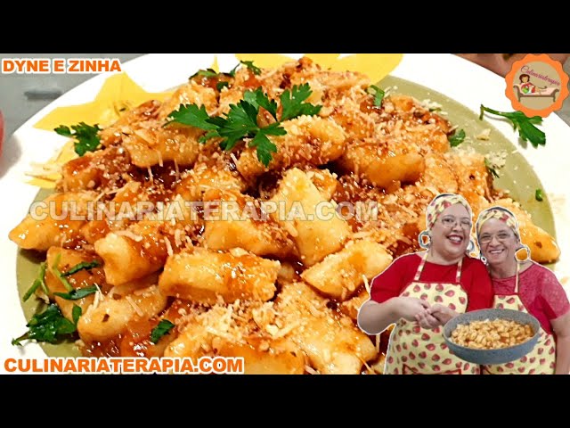 'Video thumbnail for Nhoque de batata feito em casa - Culinária Terapia por Dyne e Zinha'