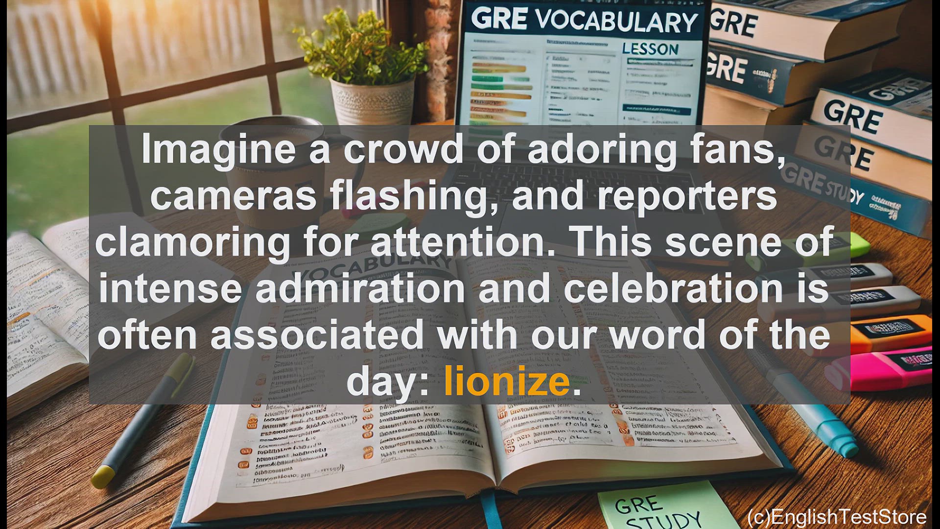 'Video thumbnail for GRE Vocabulary Lesson: Lionize - The Art of Treating Someone as a Celebrity'
