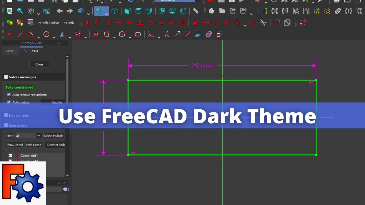 'Video thumbnail for How to use Dark Theme in FreeCAD | FreeCAD Tutorial | FreeCAD Tips | FreeCAD Dark Theme |'