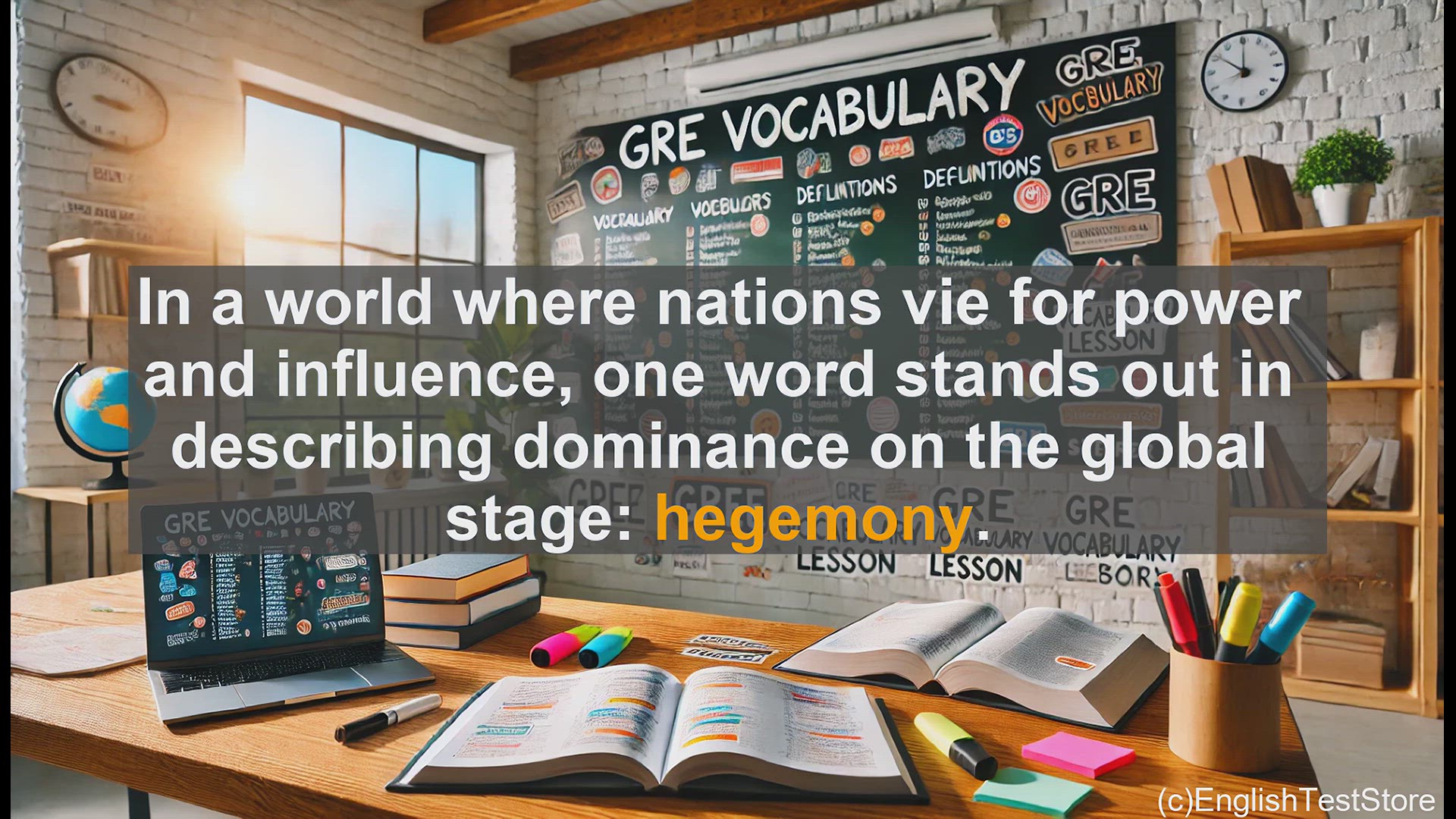 'Video thumbnail for GRE Vocabulary Lesson: The Concept of Hegemony - Dominance on the Global Stage'